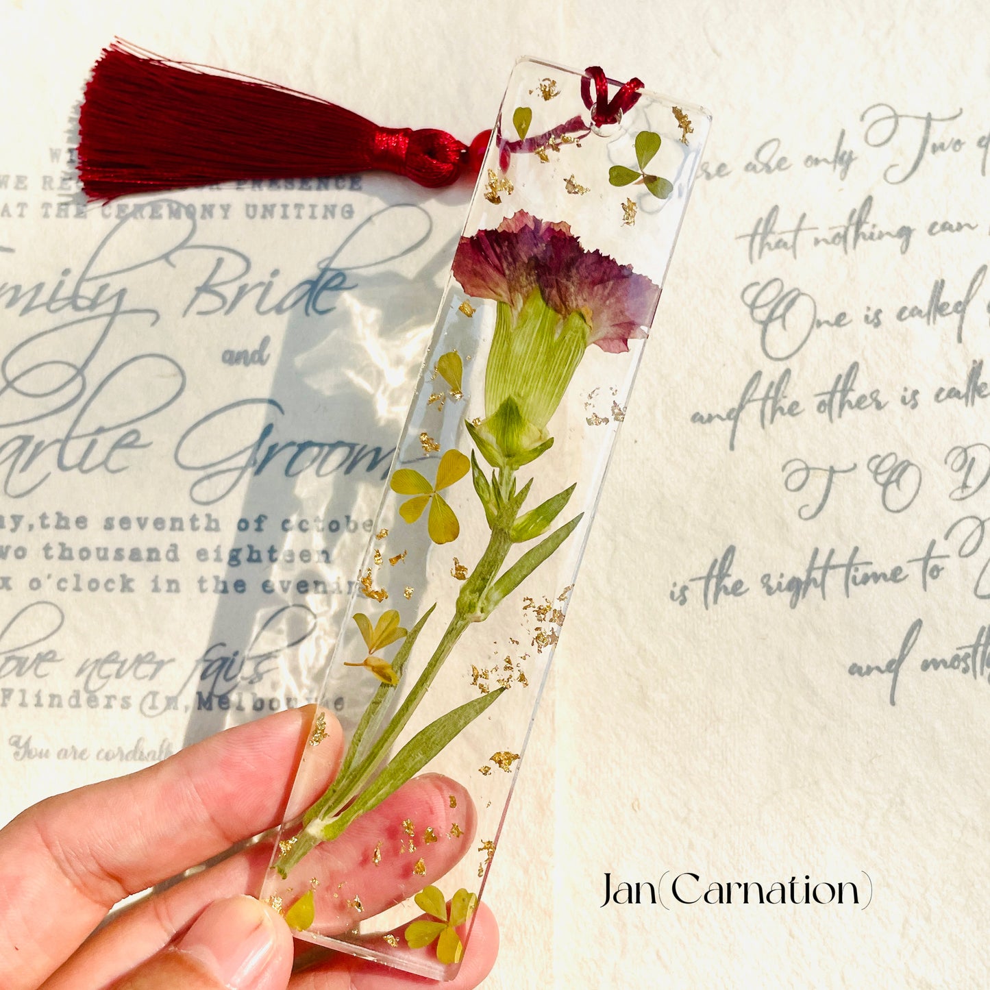 Personalized  Birth Flower Bookmark – Savor the Pages with Blossoming Bookmarks