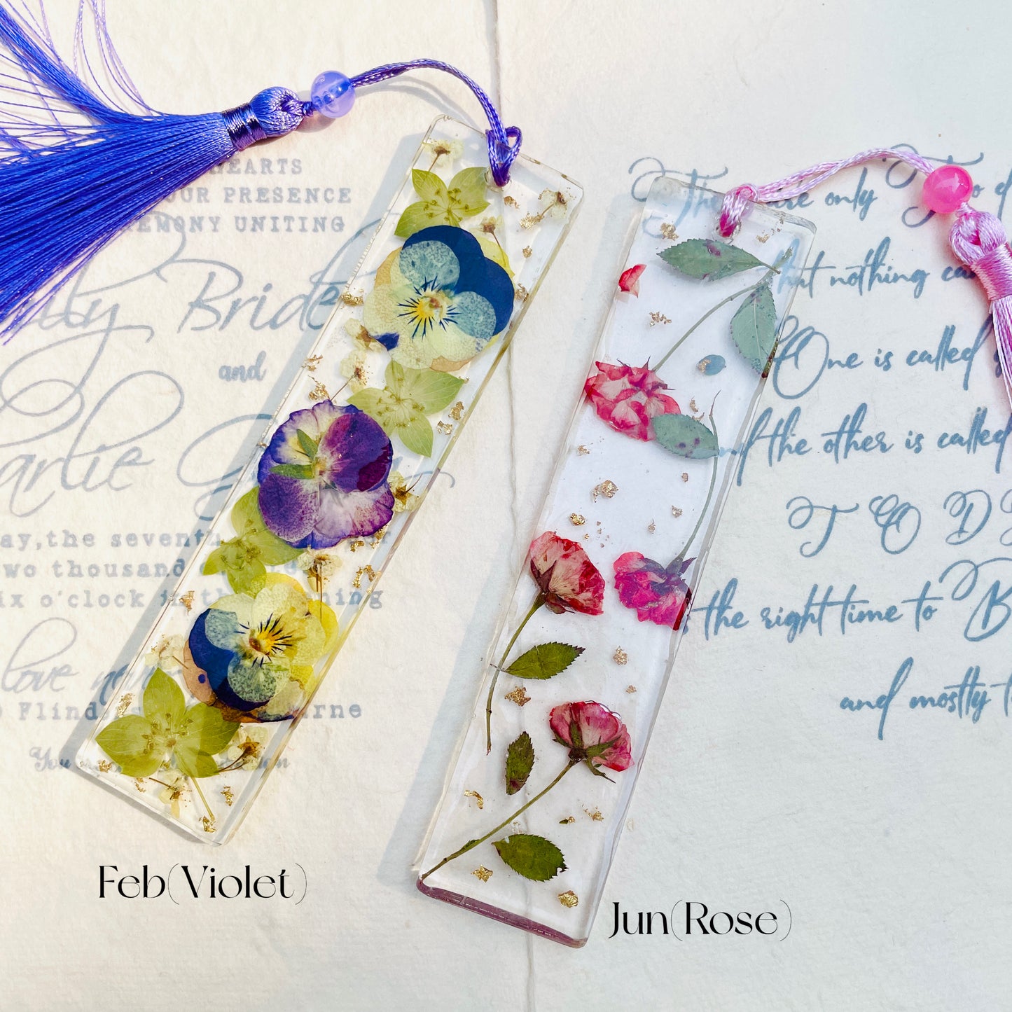 Personalized  Birth Flower Bookmark – Savor the Pages with Blossoming Bookmarks