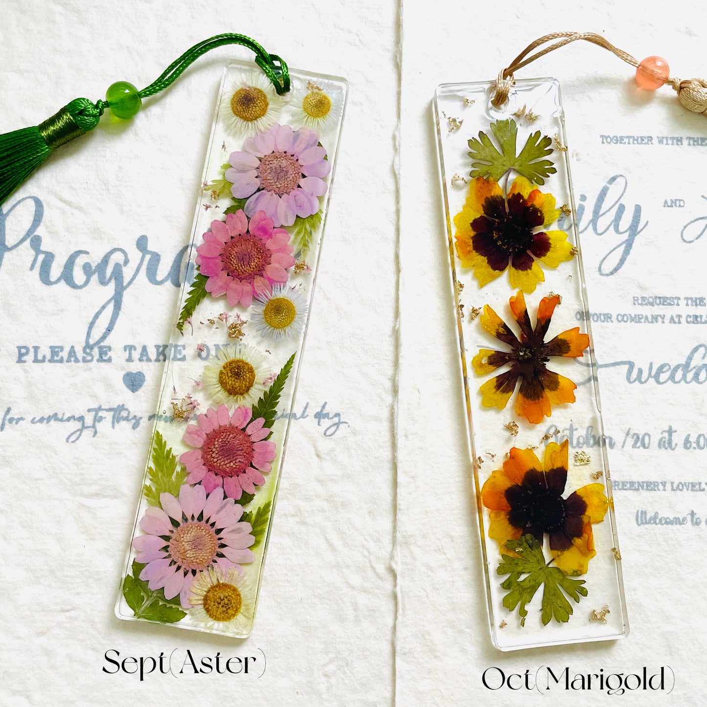 Personalized  Birth Flower Bookmark – Savor the Pages with Blossoming Bookmarks