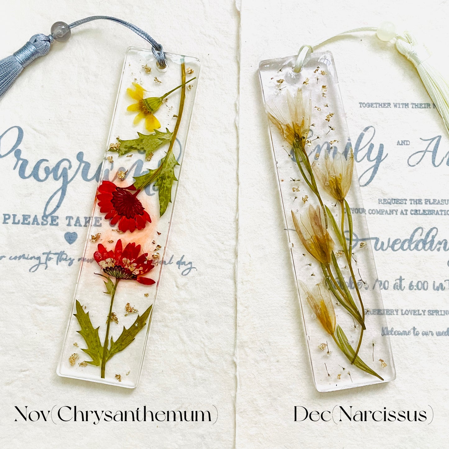 Personalized  Birth Flower Bookmark – Savor the Pages with Blossoming Bookmarks