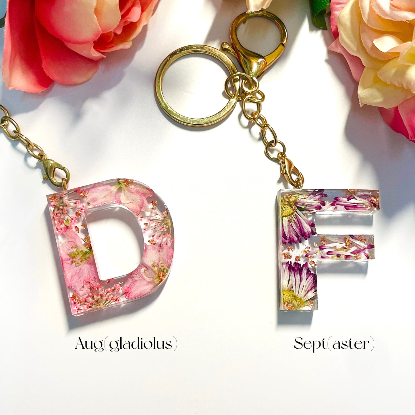 Handcrafted Birth Flower Keychain – A Personalized Touch of Nature